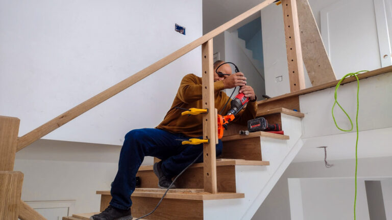 Indoor staircase build & remodel