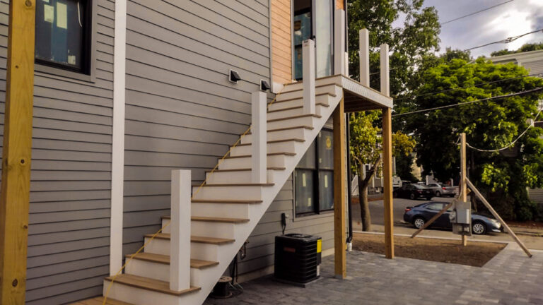 Outdoor staircase build